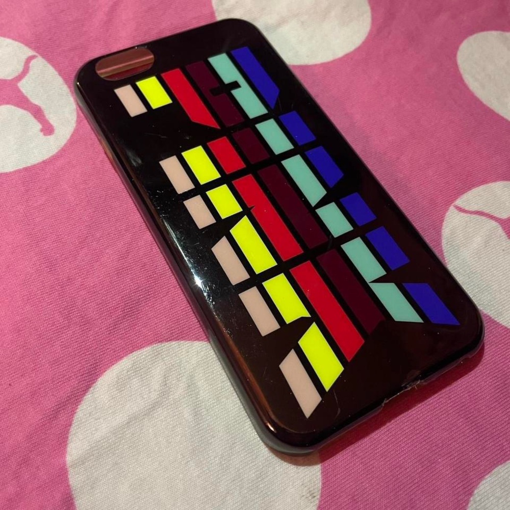 Victoria’s Secret PINK • Striped Rainbow iPhone Case